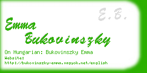 emma bukovinszky business card